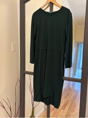 COS Classic Dark Green Long Sleeve Sheath Dress